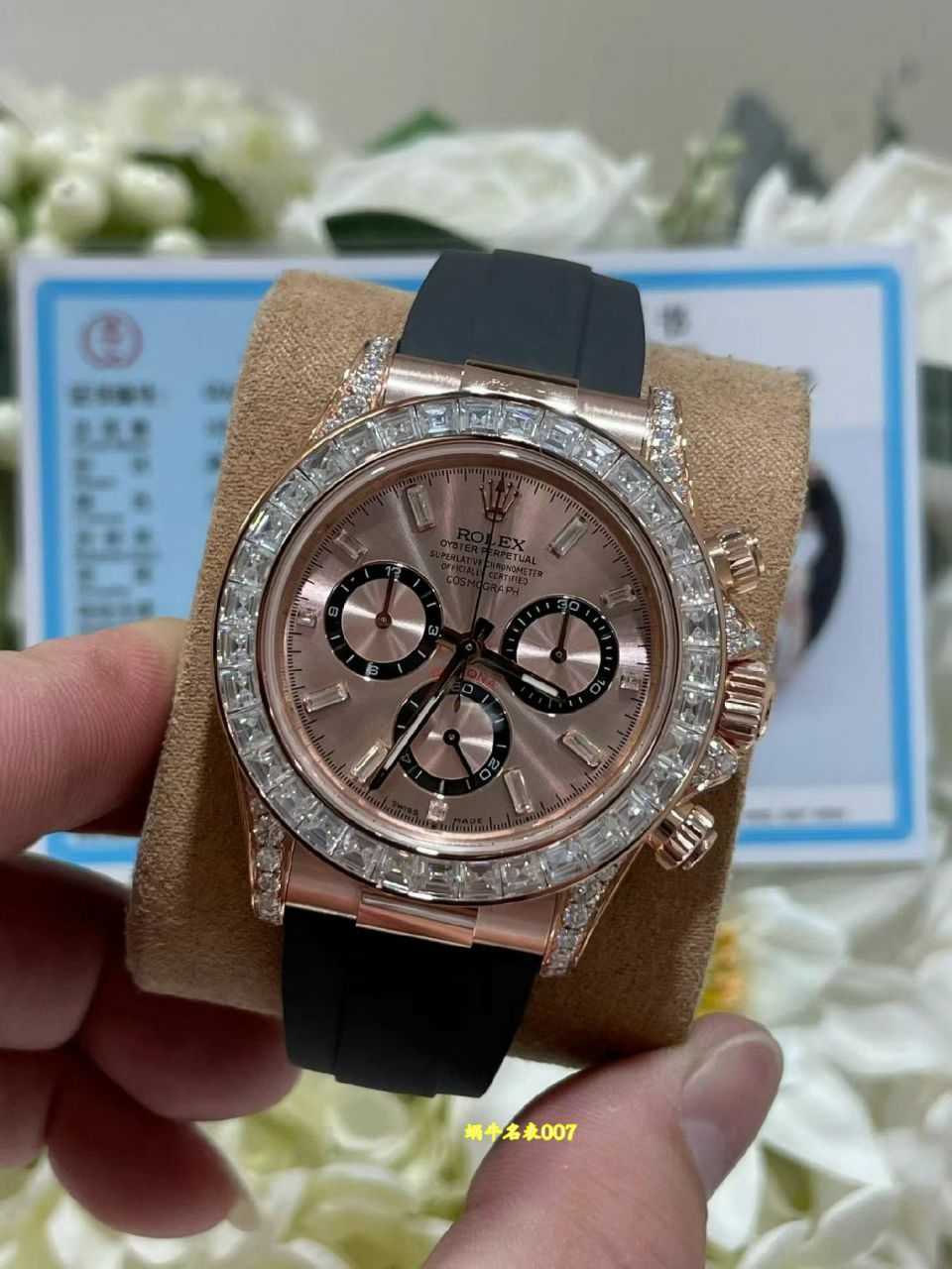 高端定制真钻包金劳力士宇宙计型迪通拿广州复刻手表m126535tbr-0002腕表 