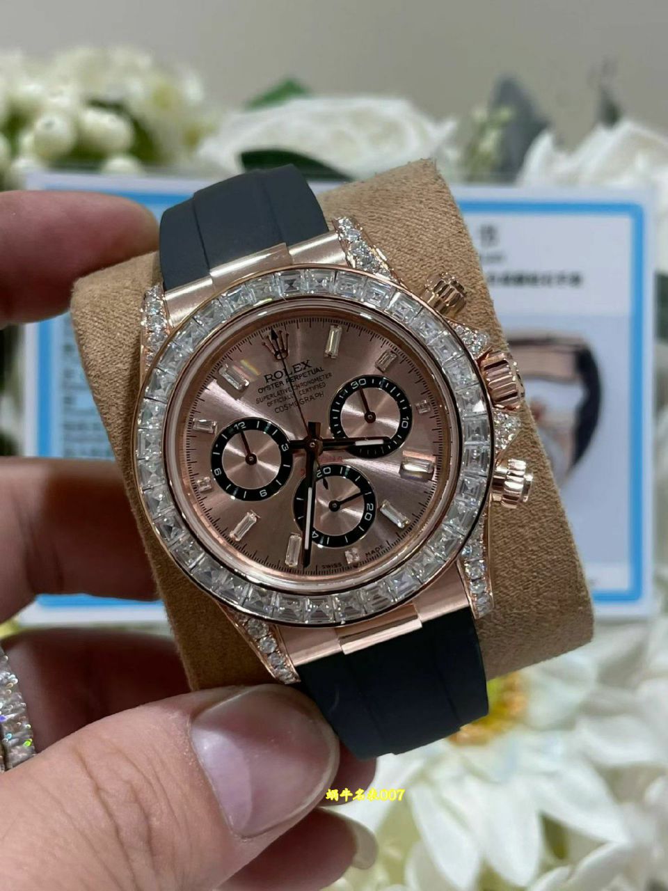高端定制真钻包金劳力士宇宙计型迪通拿广州复刻手表m126535tbr-0002腕表 