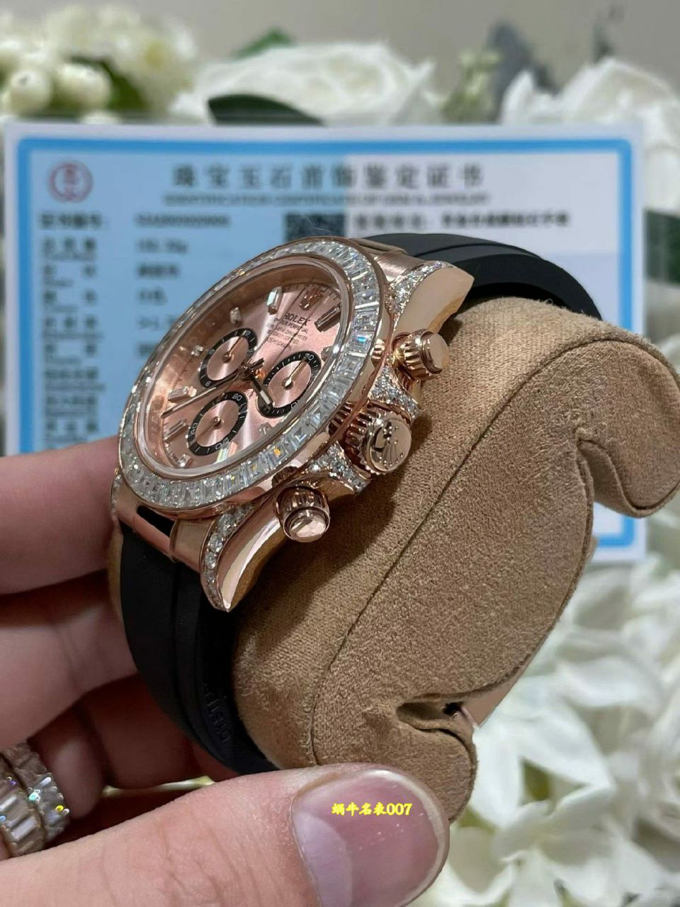 高端定制真钻包金劳力士宇宙计型迪通拿广州复刻手表m126535tbr-0002腕表 