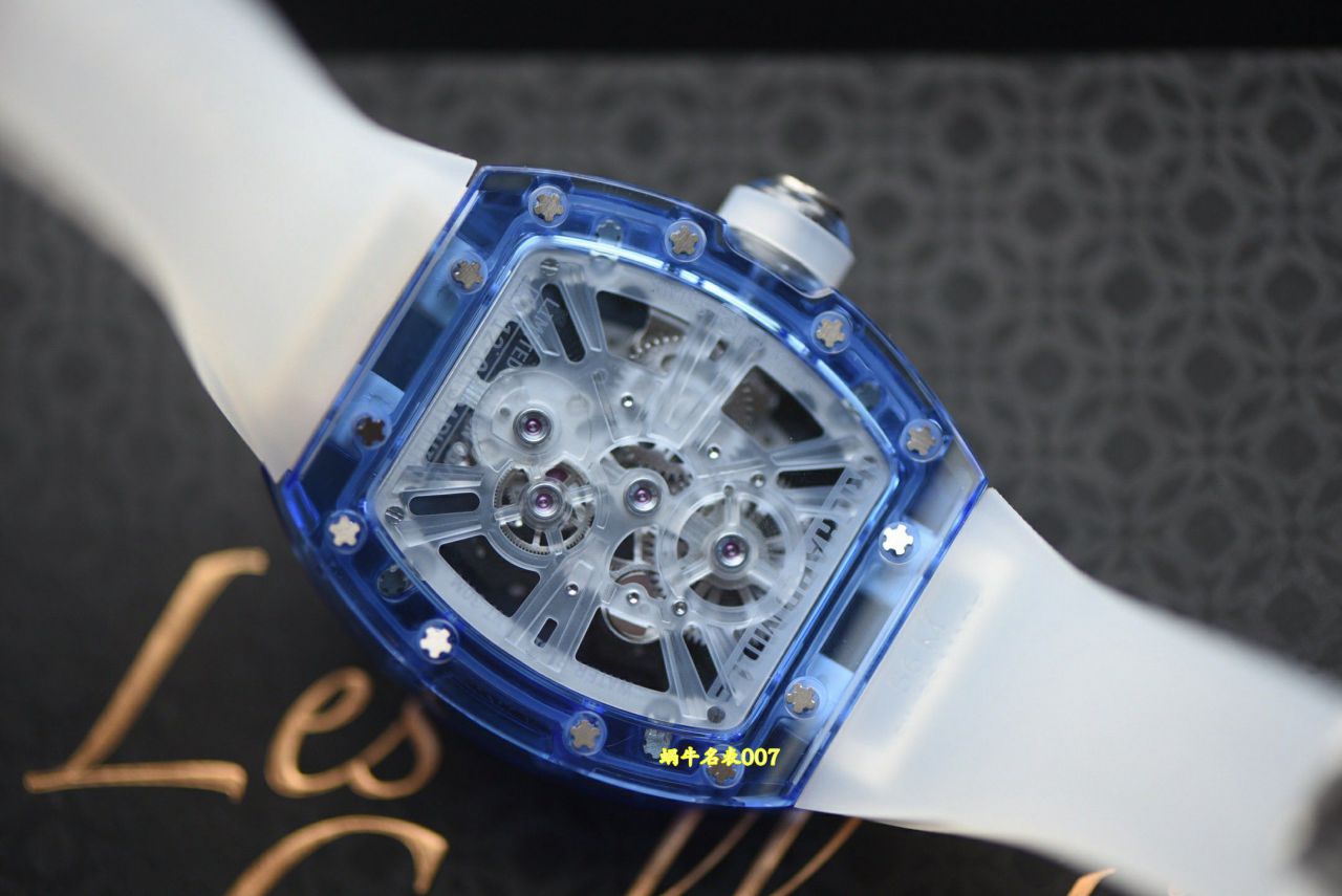 RM蓝宝石水晶表壳顶级复刻理查德米勒RM12-01陀飞轮腕表 