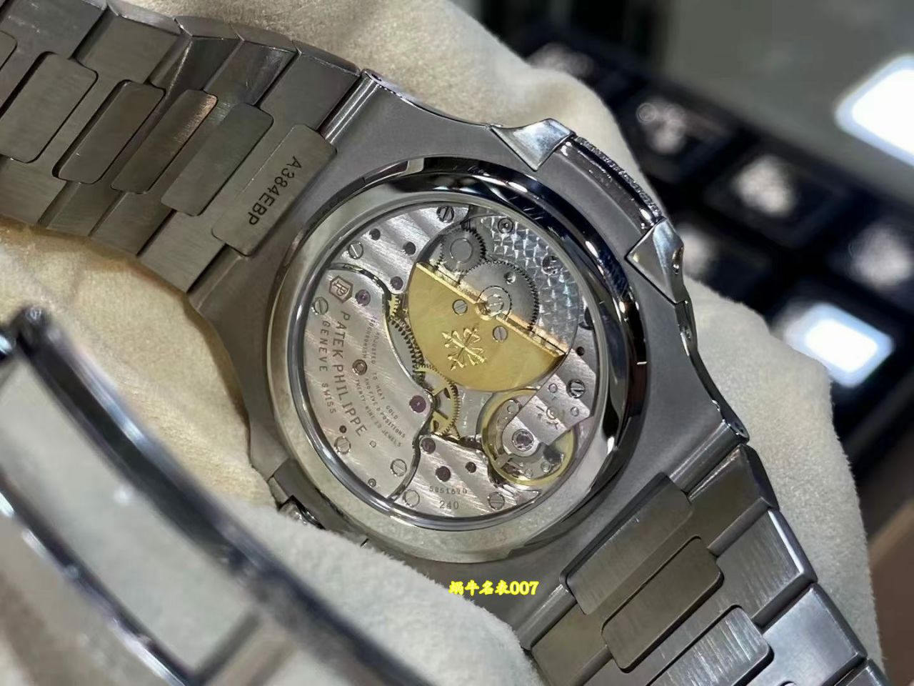 高端定制顶级后加工真钻百达翡丽运动优雅系列5724G-001腕表(鹦鹉螺) 