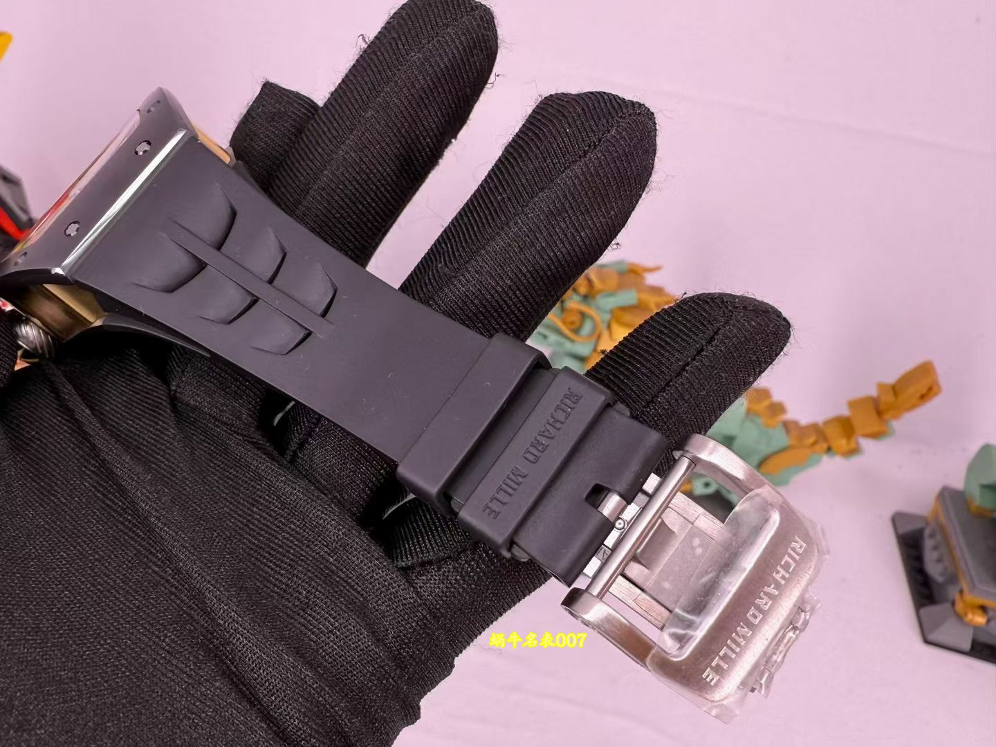 高端订制Richard Mille RM 47 rm047 18k真金包金黑陶瓷原装数据壳套复刻手表 /  