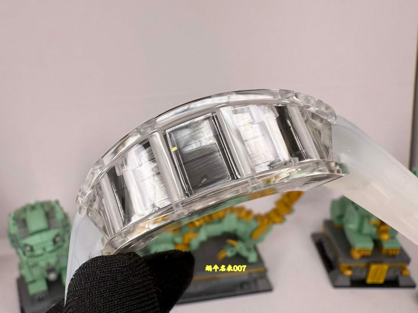 高端订制Richard Mille RM 47 rm047 18k真金包金黑陶瓷原装数据壳套复刻手表 /  