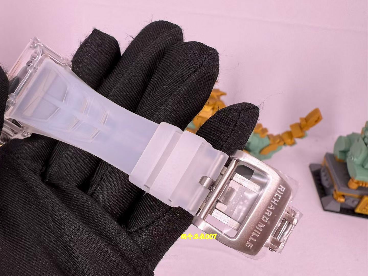 高端订制Richard Mille RM 47 rm047 18k真金包金黑陶瓷原装数据壳套复刻手表 /  