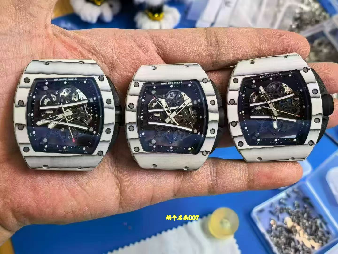 高级私人定制黑陶瓷绿跑道Richard Miller理查德米勒RM61-01顶级复刻手表 /  