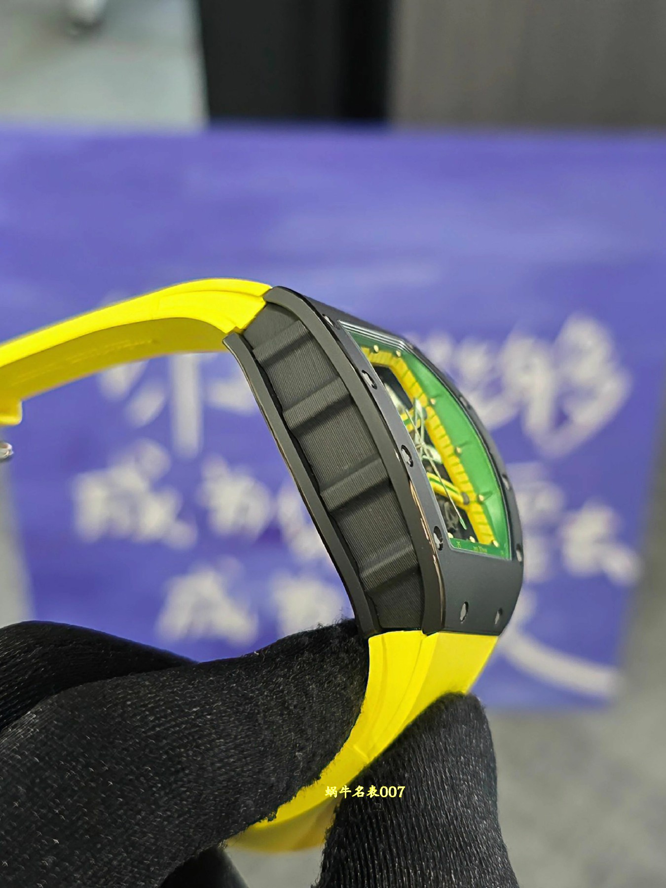 高级私人定制黑陶瓷绿跑道Richard Miller理查德米勒RM61-01顶级复刻手表 /  