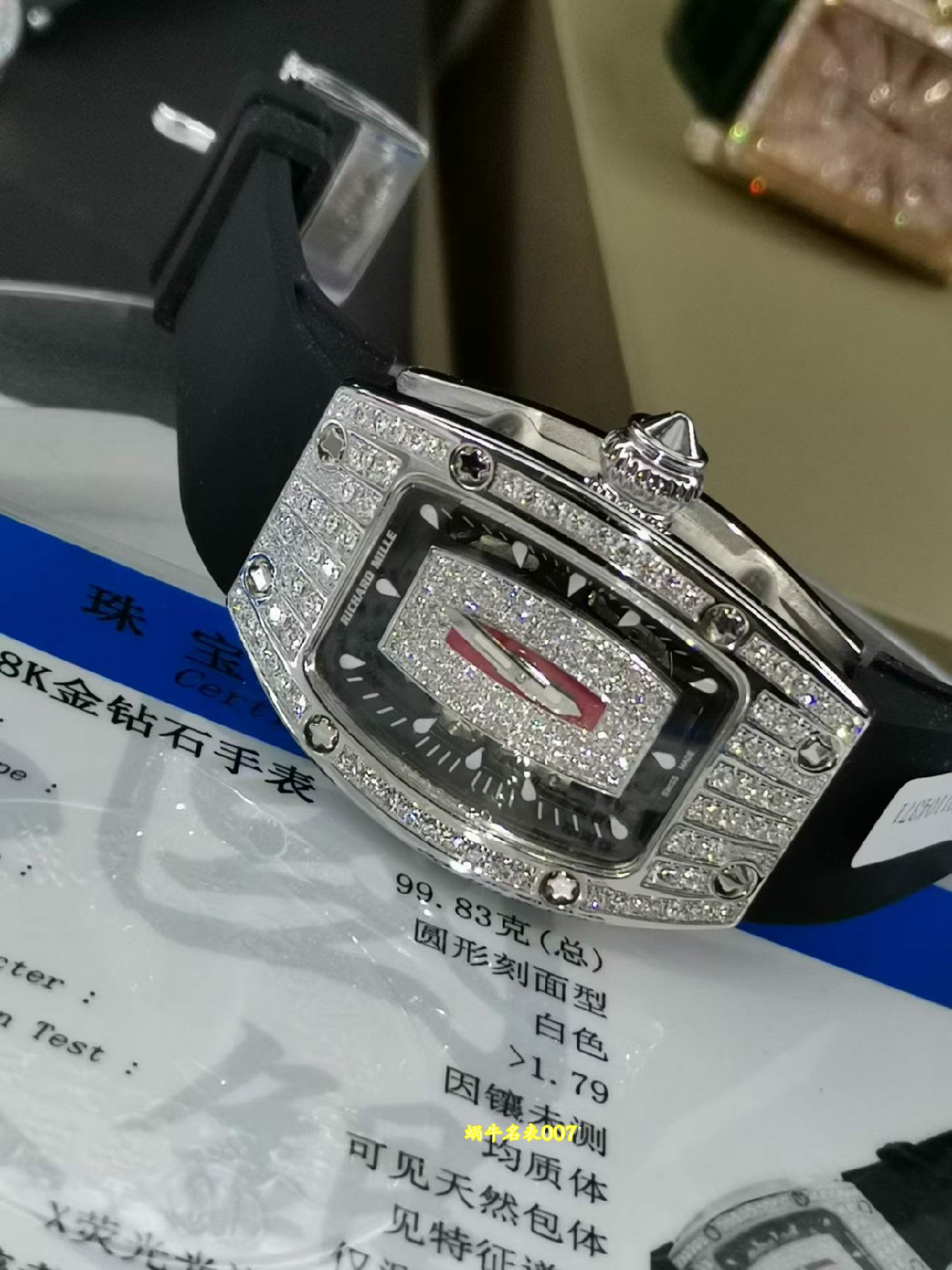 高端私人定制包金真钻理查米尔女士系列RM 07-01 Richard Mille红唇一比一复刻手表 /  