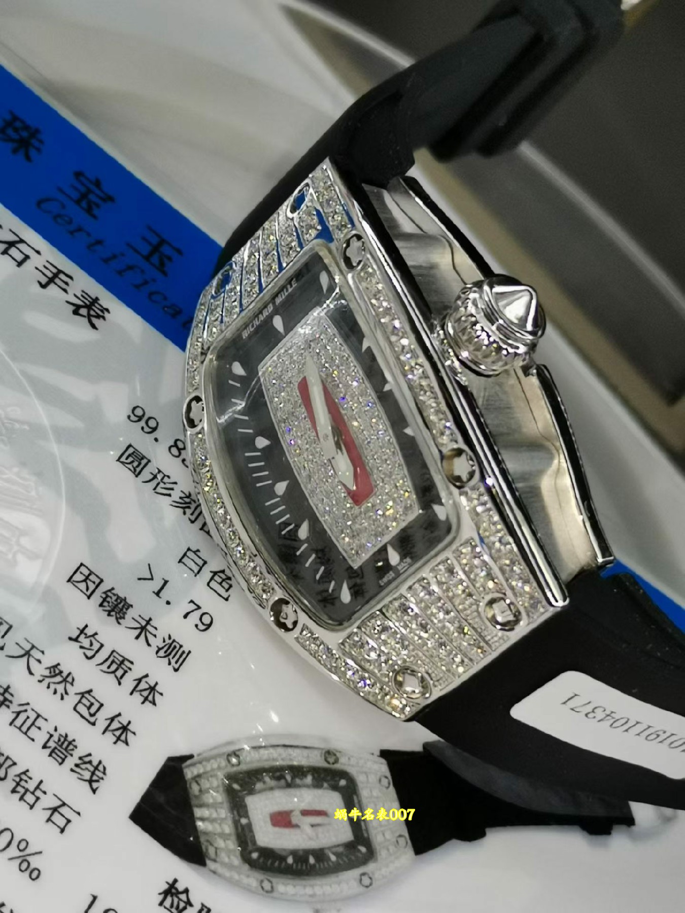 高端私人定制包金真钻理查米尔女士系列RM 07-01 Richard Mille红唇一比一复刻手表 /  