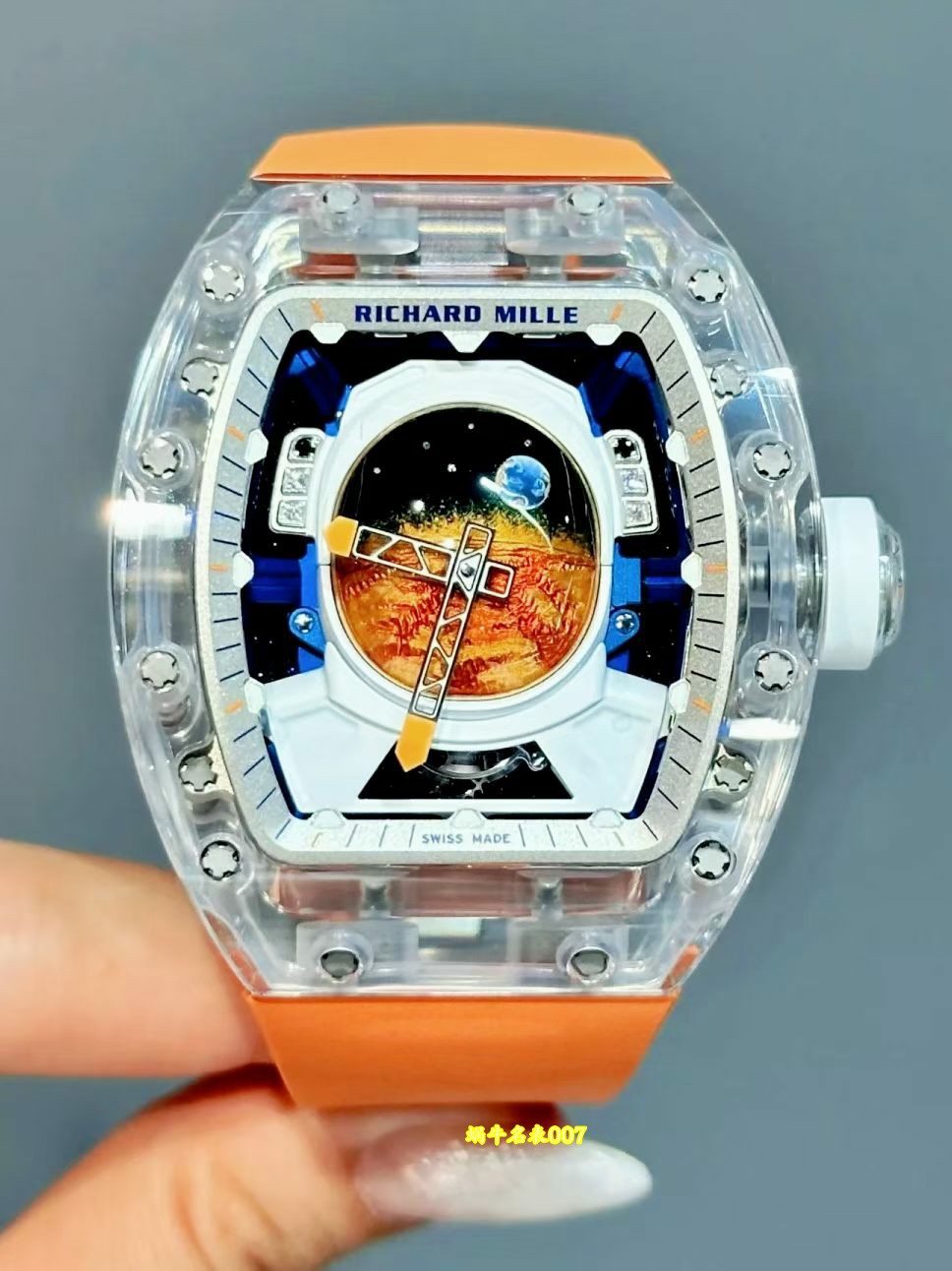 Richard Mille高端定制水晶壳理查德米勒RM52-05陶瓷壳 水晶壳 定制版RM 52-05腕表 /  