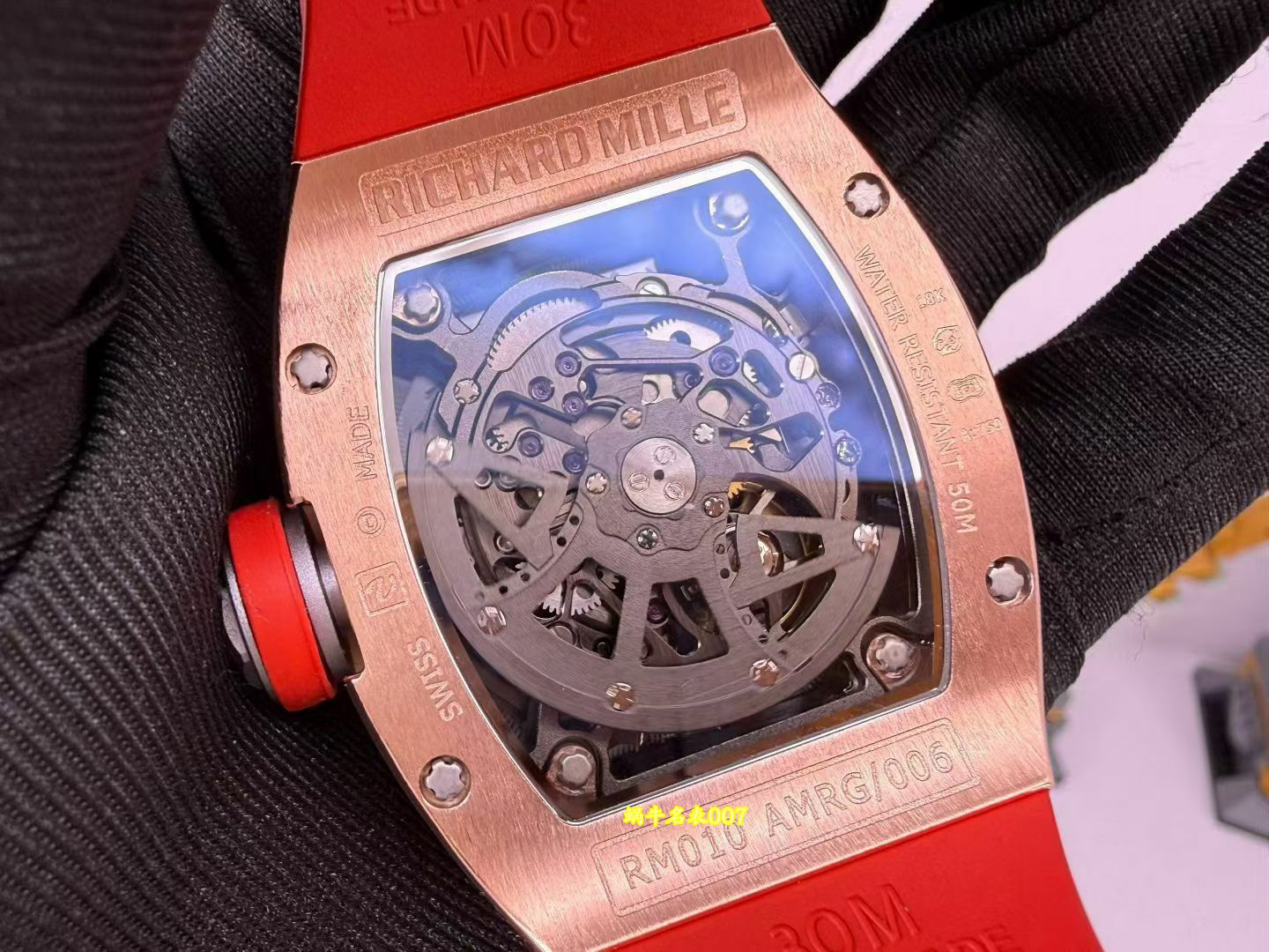 高端私人定制Richard Mille理查德米勒RM 010 钛金属腕表rm10一比一复刻手表 /  