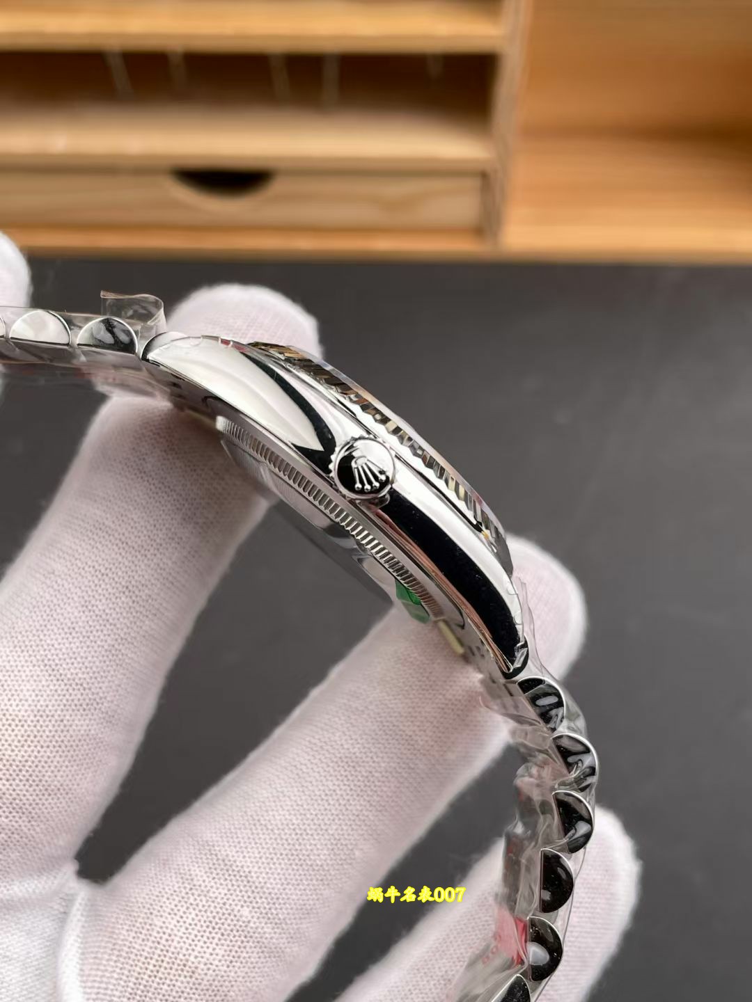 VS 烟熏绿日志劳力士高仿手表搪瓷渐变绿日志V2版36mm /  