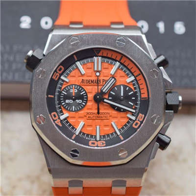 【JF厂1:1复刻高仿手表】爱彼皇家橡树离岸型鲜橙26703ST.OO.A070CA.01腕表