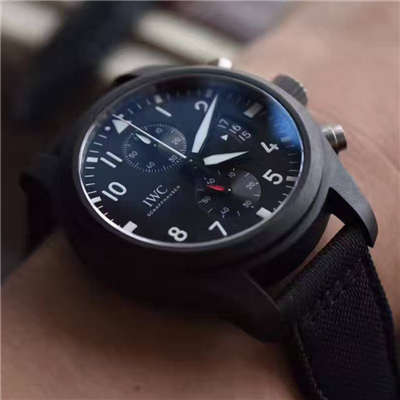 【独家视频测评V6厂1:1超A高仿手表】万国 大型飞行员系列TOP GUN 海军空战部队万年历腕表系列IW388007腕表