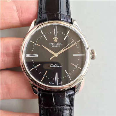 【MK一比一超A高仿手表】劳力士切利尼系列50509黑盘黑带机械腕表