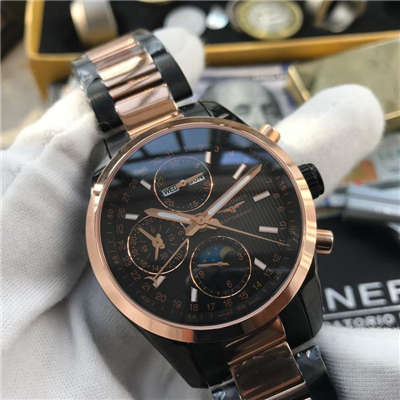 【视频评测YL厂一比一超A高仿手表】浪琴康铂旗舰版黑面间金版男表