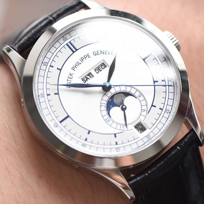 【台湾厂一比一超A精高仿手表】百达翡丽复杂功能计时系列5396G 白金男表