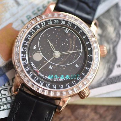 【台湾厂PATEK PHILIPPE复刻高仿表】百达翡丽超级复杂功能计时系列6104R-001腕表
