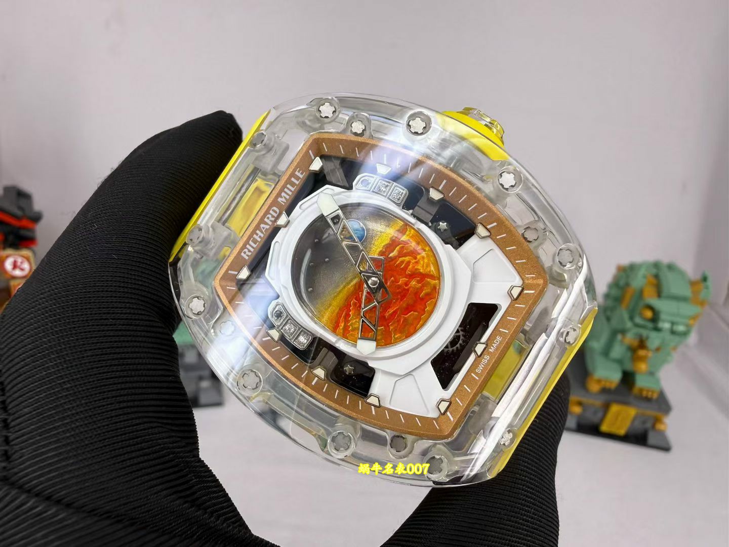 高端定制Richard Mille理查米尔一比一复刻手表RM 52-05腕表 RM52-05水晶太空人