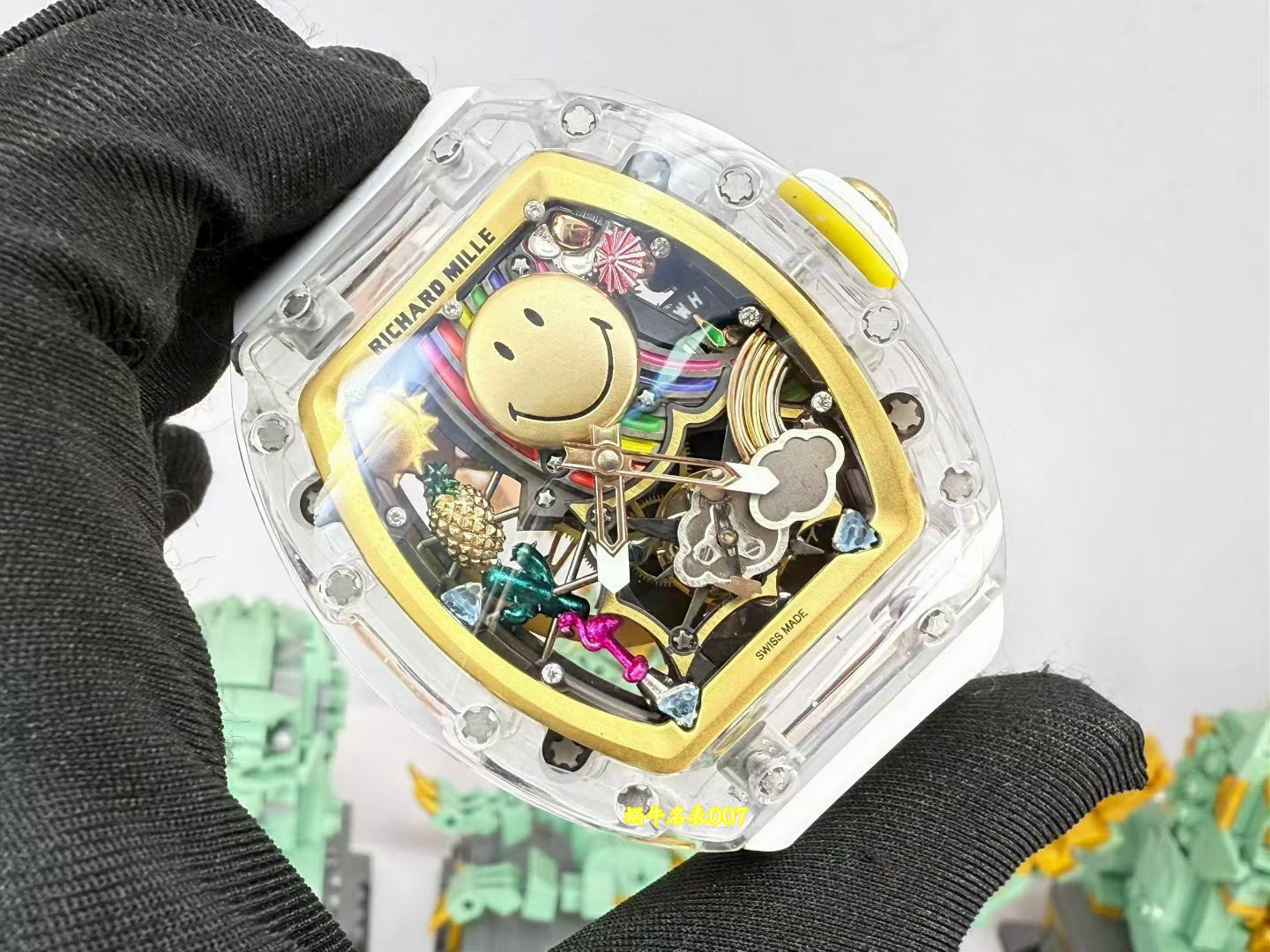 Richard Mille 蓝宝石水晶 RM88笑脸 RM088限量版 理查德顶级复刻手表