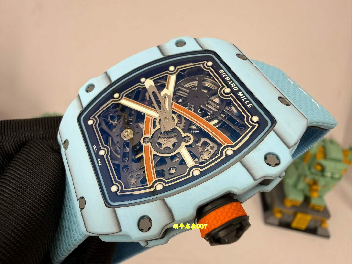 高端定制 Richard Mille新款定制版RM67-02 蒂芙尼蓝理查德米勒RM 67-02 一比一复刻手表 /  