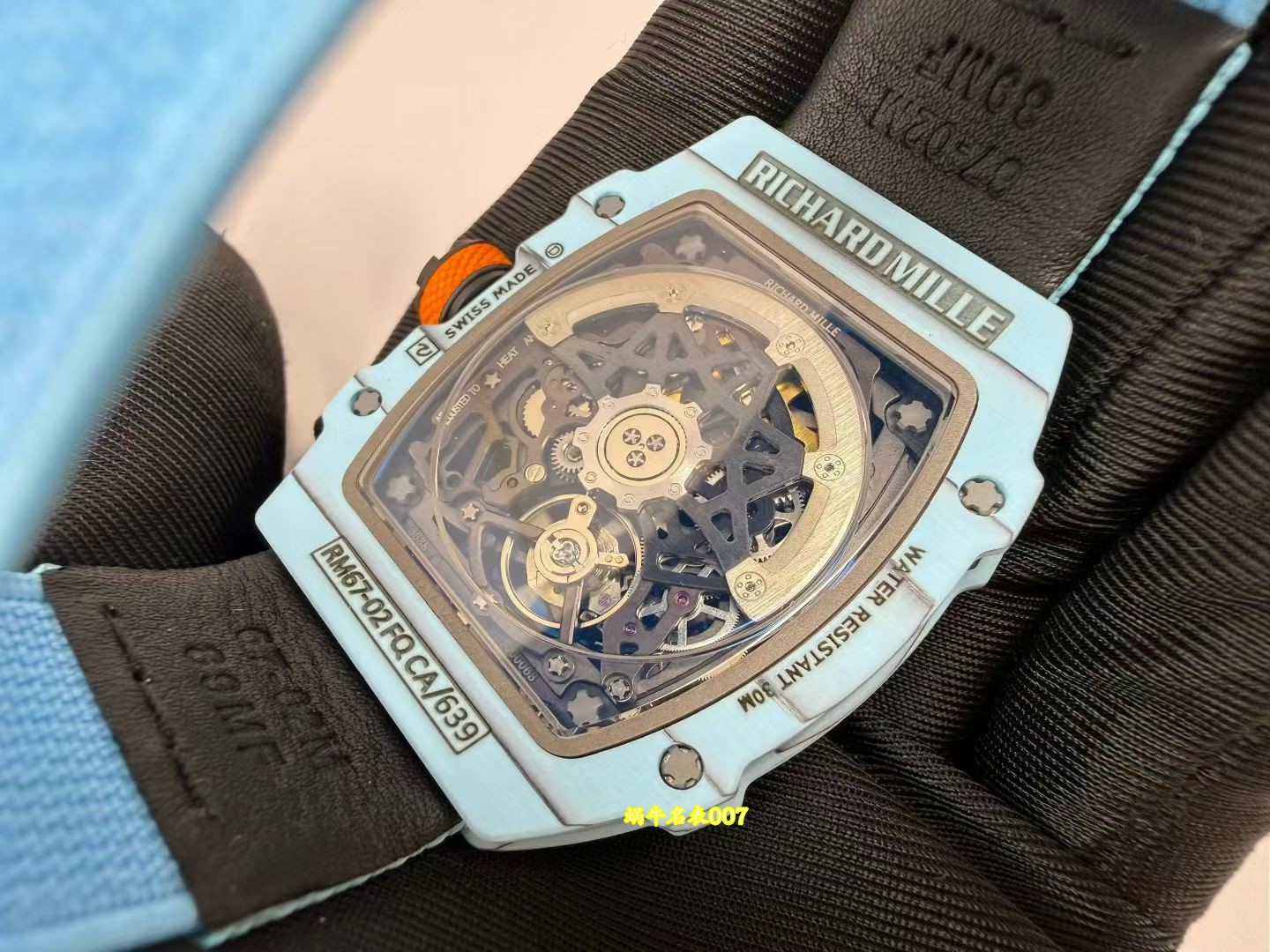 高端定制 Richard Mille新款定制版RM67-02 蒂芙尼蓝理查德米勒RM 67-02 一比一复刻手表 /  