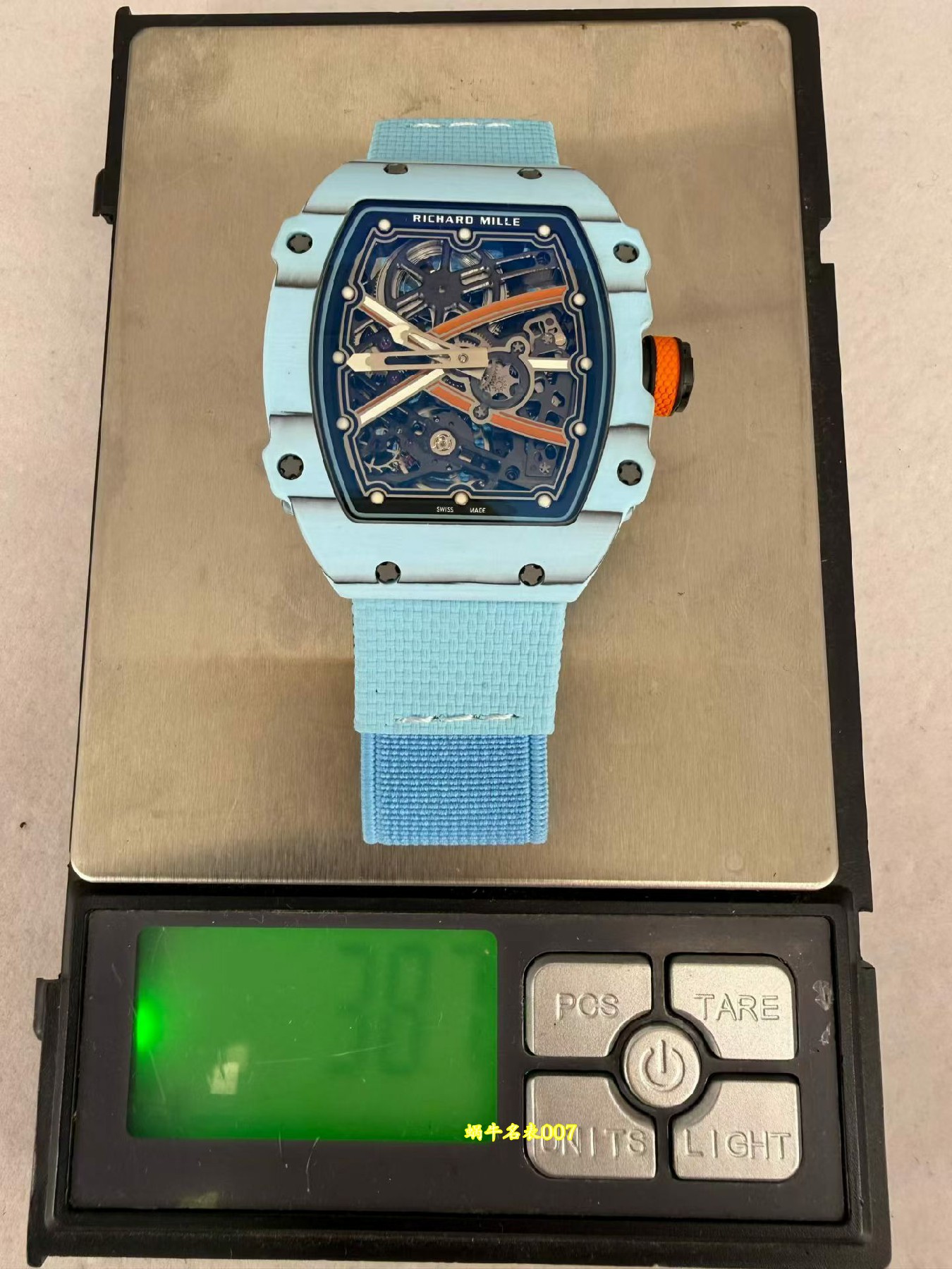 高端定制 Richard Mille新款定制版RM67-02 蒂芙尼蓝理查德米勒RM 67-02 一比一复刻手表 /  