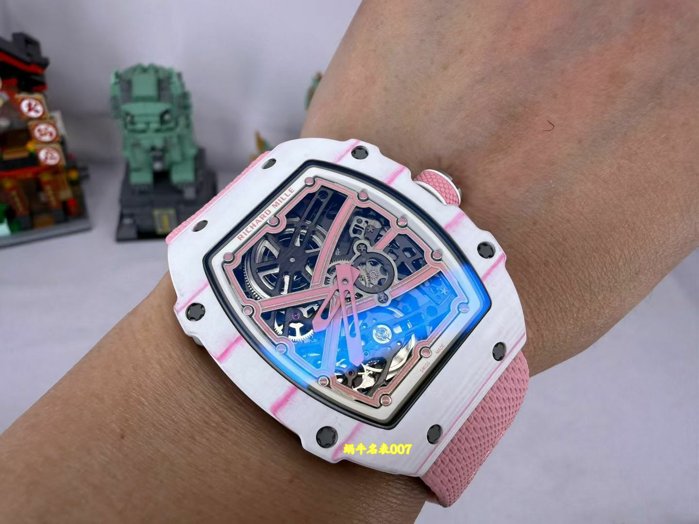 高端定制 Richard Mille新款定制版RM67-02 蒂芙尼蓝理查德米勒RM 67-02 一比一复刻手表 /  