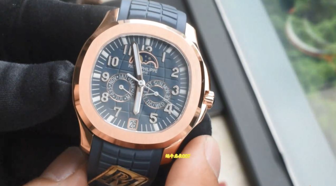 视频 PPM配重Patek Philippe replica watch 百达翡丽复刻手表AQUANAUT 5261R-001腕表