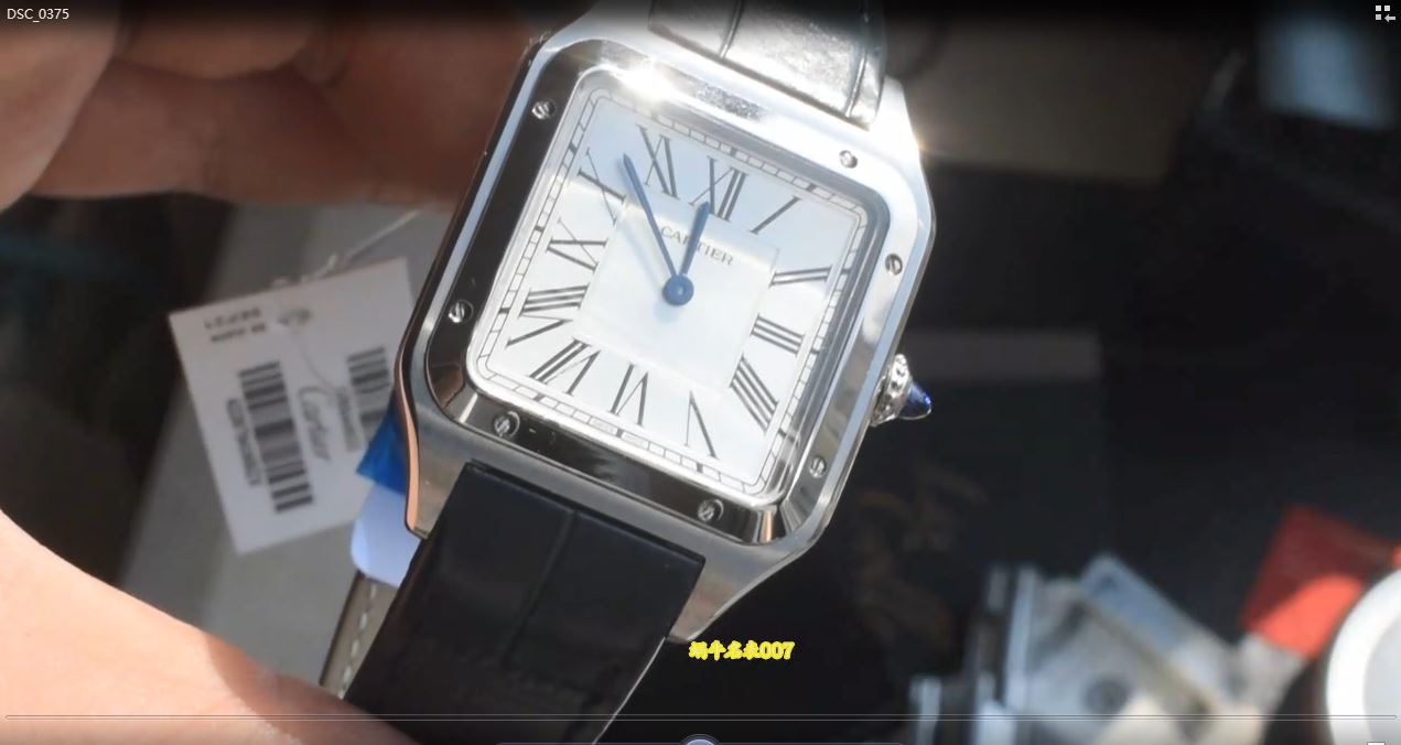 视频 卡地亚山度士Cartier Santos replica watch 克隆手錶 WSSA0040腕表