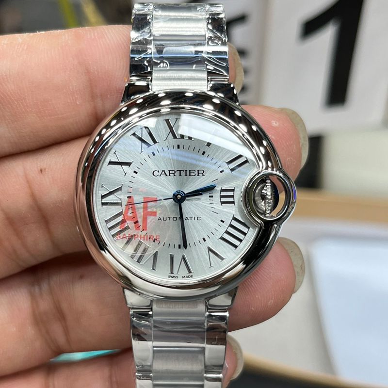AF Cartier blue balloons 33  mm TOP clone   Women  watch WSBB0062 watches 