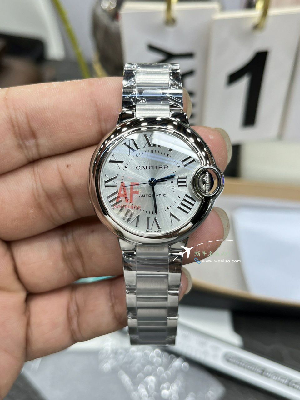 AF Cartier blue balloons 33  mm TOP clone   Women  watch WSBB0062 watches  / K350