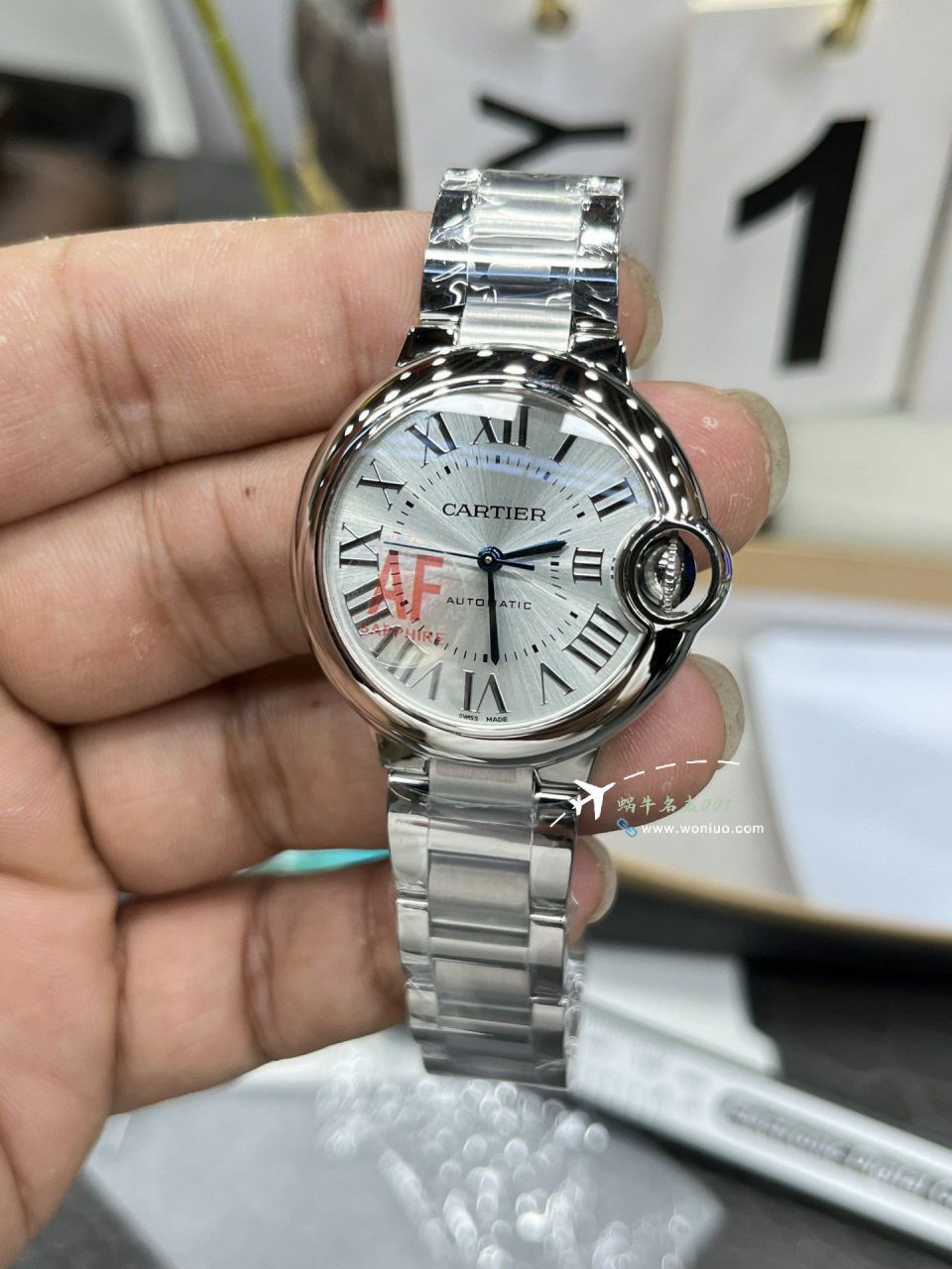 AF Cartier blue balloons 33  mm TOP clone   Women  watch WSBB0062 watches  / K350