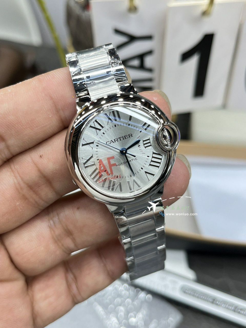 AF Cartier blue balloons 33  mm TOP clone   Women  watch WSBB0062 watches  / K350