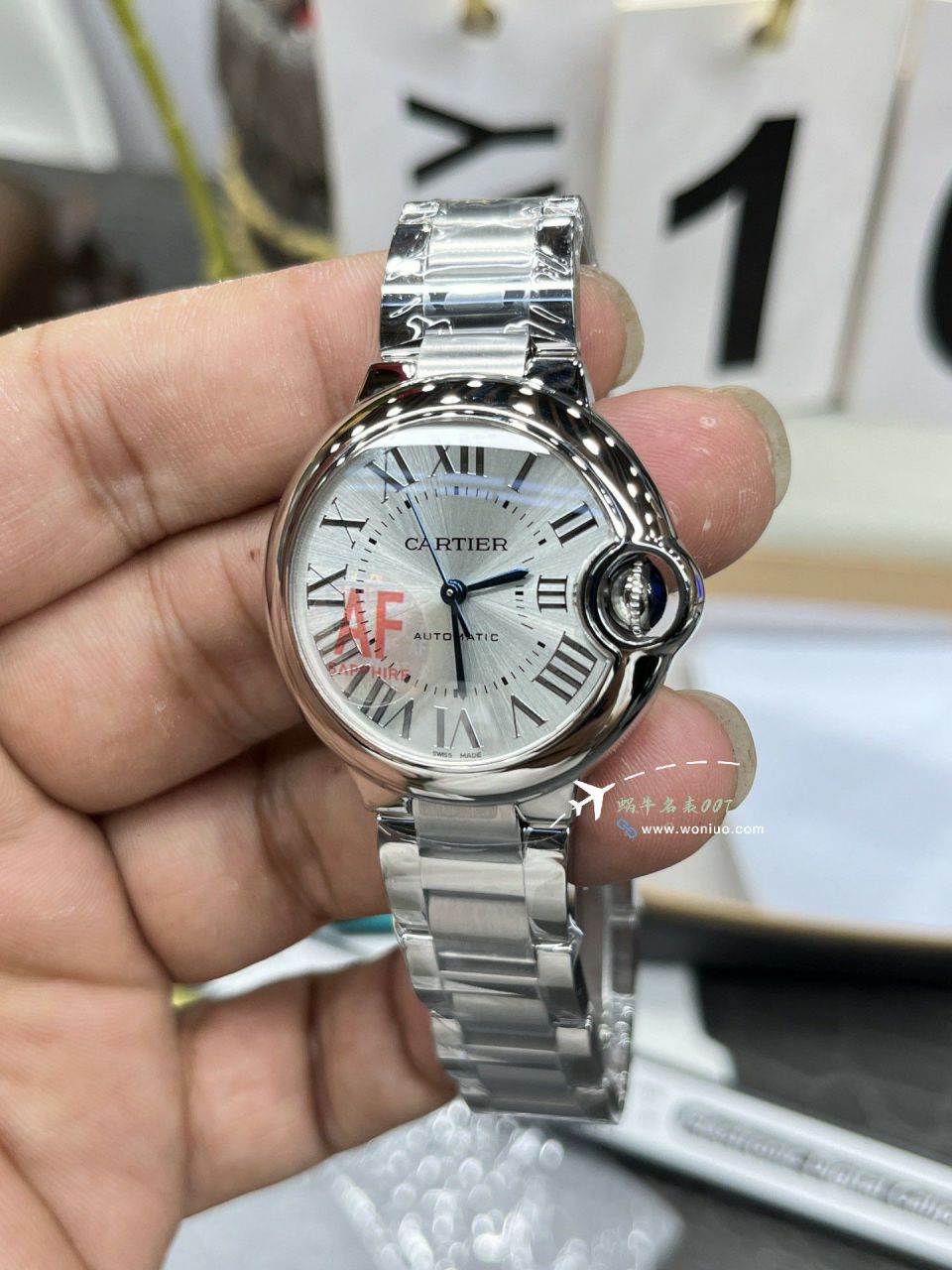 AF Cartier blue balloons 33  mm TOP clone   Women  watch WSBB0062 watches  / K350
