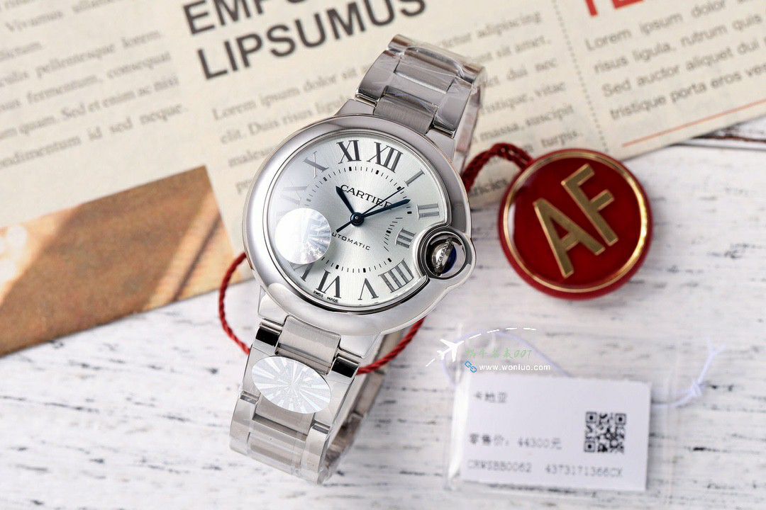 AF Cartier blue balloons 33  mm TOP clone   Women  watch WSBB0062 watches  / K350