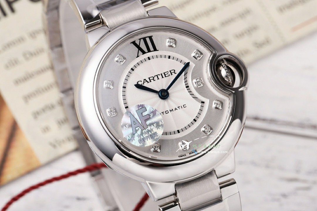 AF Cartier blue balloons 33  mm TOP clone   Women  watch WSBB0062 watches  / K350