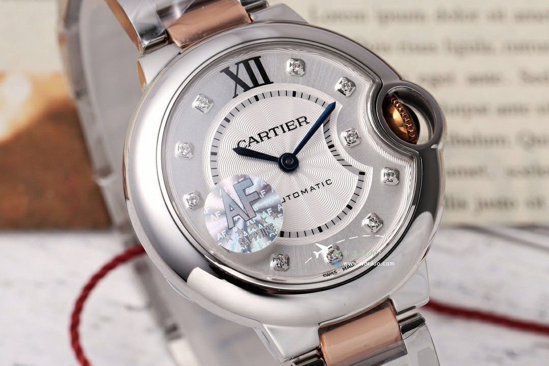 AF Cartier blue balloons 33  mm TOP clone   Women  watch WSBB0062 watches  / K350