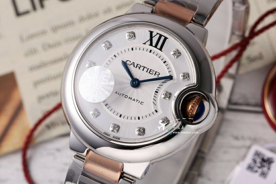 AF Cartier blue balloons 33  mm TOP clone   Women  watch WSBB0062 watches  / K350