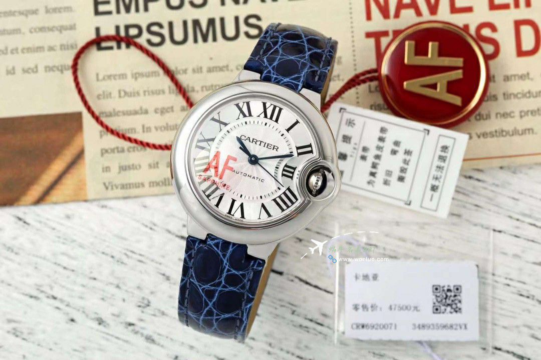 AF蜕变归来Cartier33mm blue balloons series  watches  / K351
