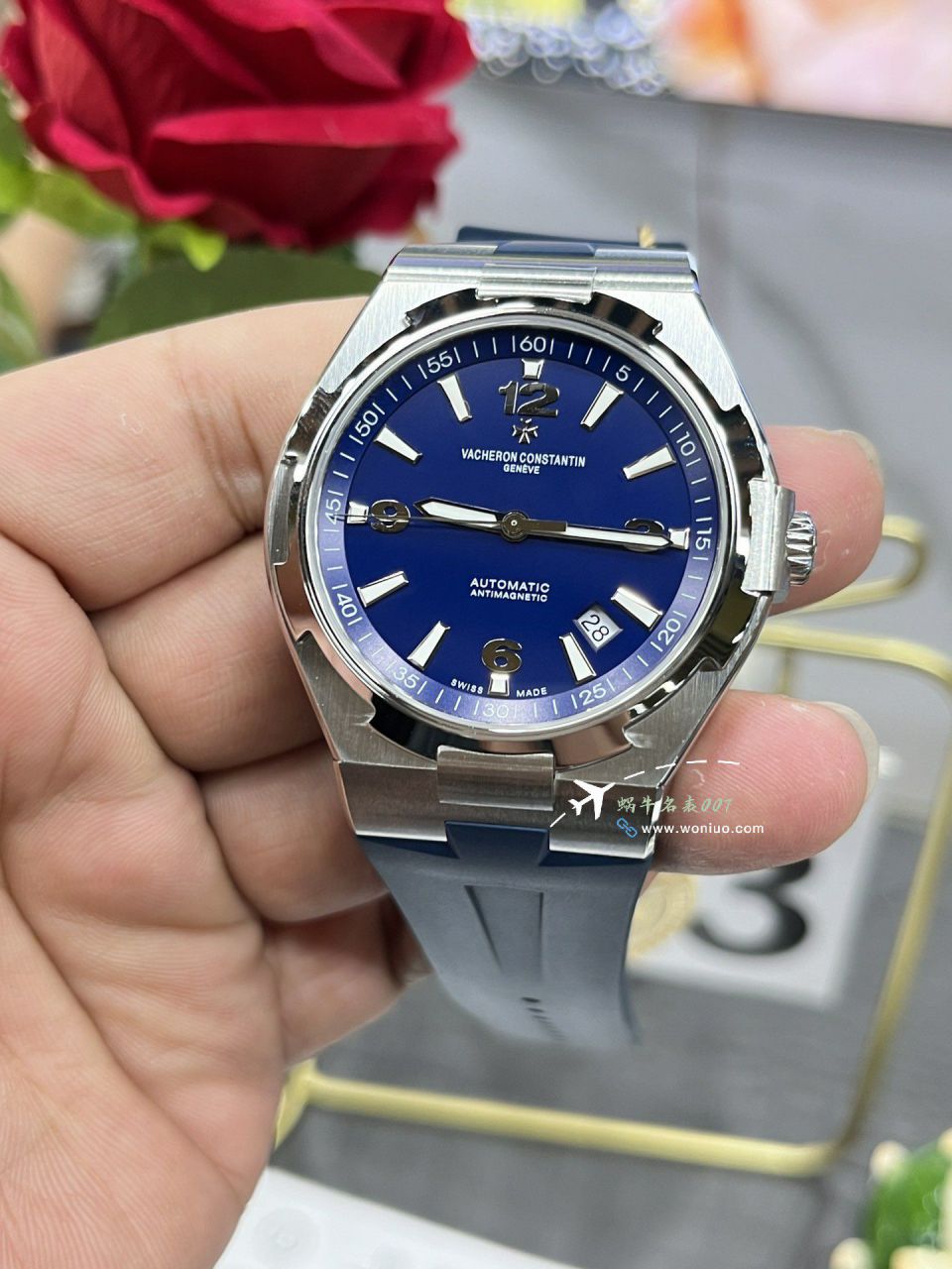 PPF Vacheron Constantin Overseas  series TOP clone watch blue surface  rubber strapP47040/000A-9008 / JS270