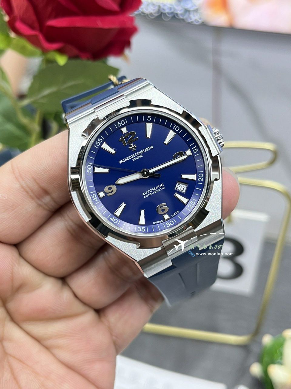 PPF Vacheron Constantin Overseas  series TOP clone watch blue surface  rubber strapP47040/000A-9008 / JS270