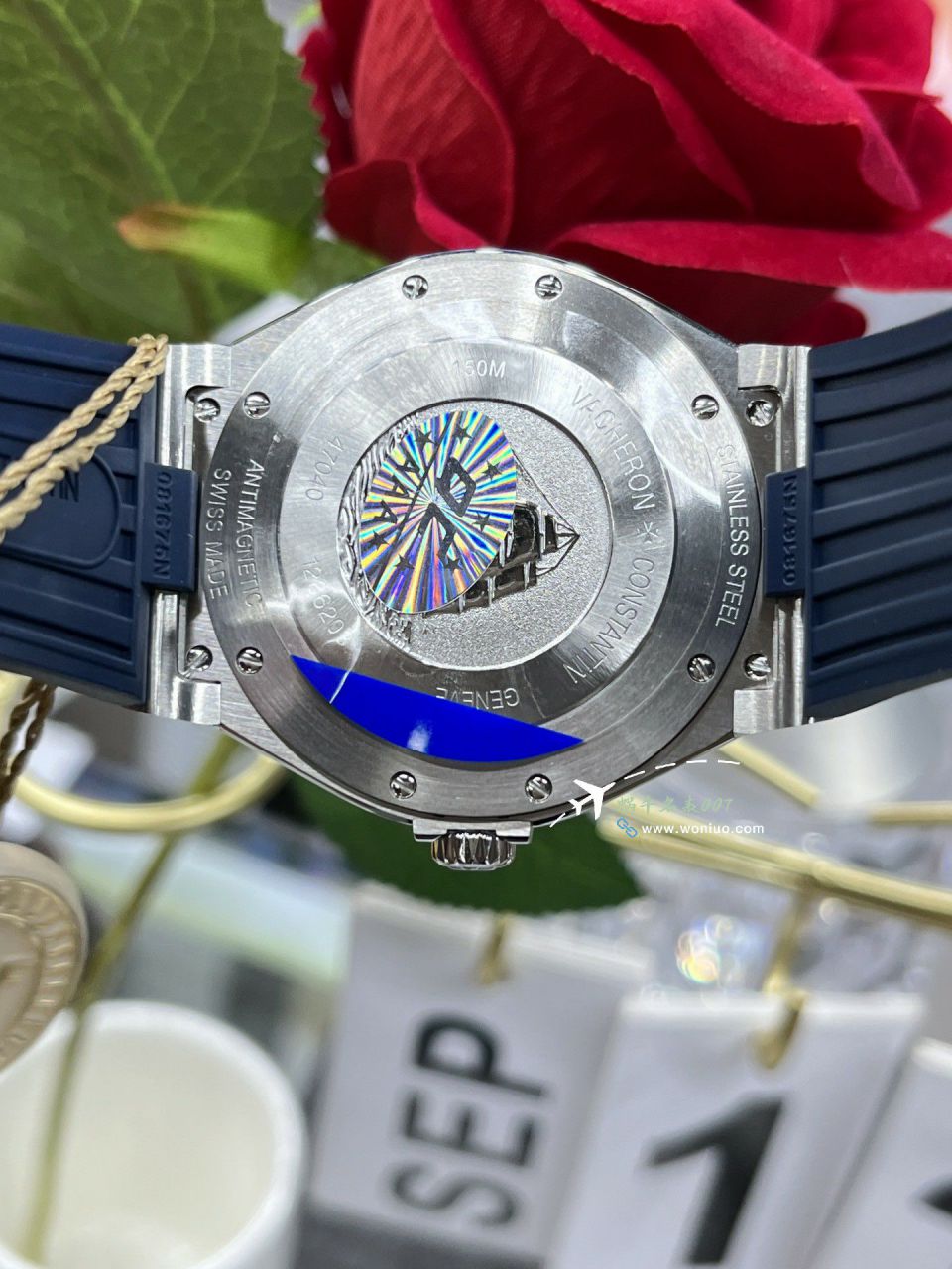 PPF Vacheron Constantin Overseas  series TOP clone watch blue surface  rubber strapP47040/000A-9008 / JS270