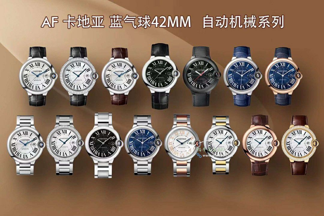 AF Cartier blue balloons42mm men 装TOP clone watchW6920042 watches  / K355