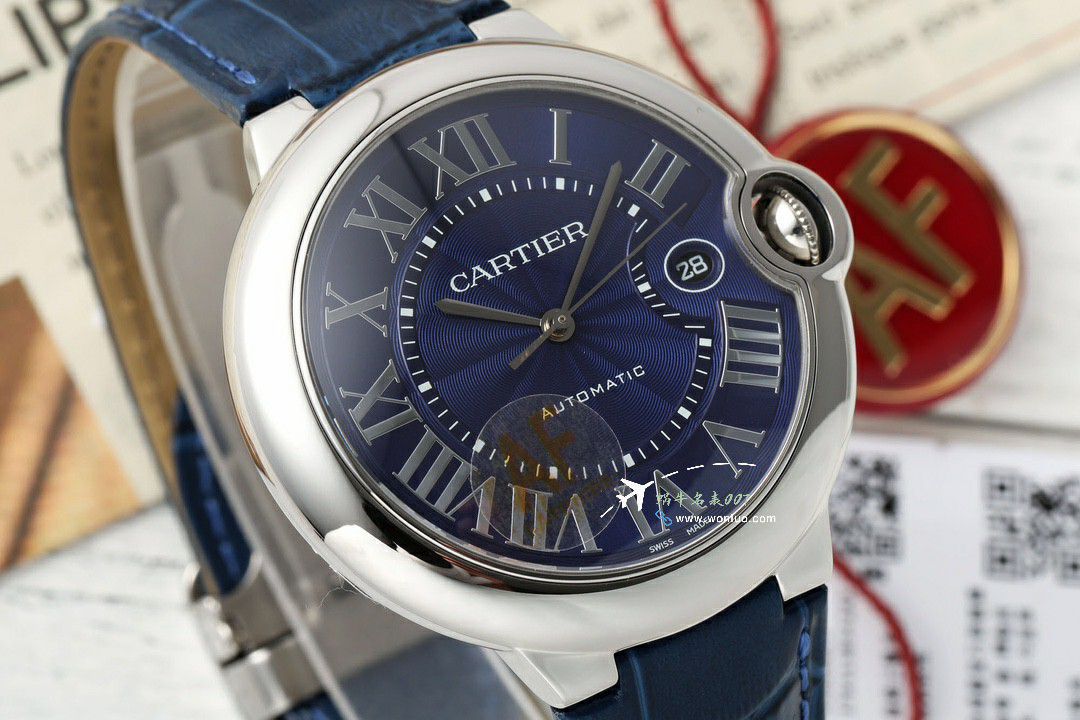 AF Cartier blue balloons42mm men 装TOP clone watchW6920042 watches  / K355