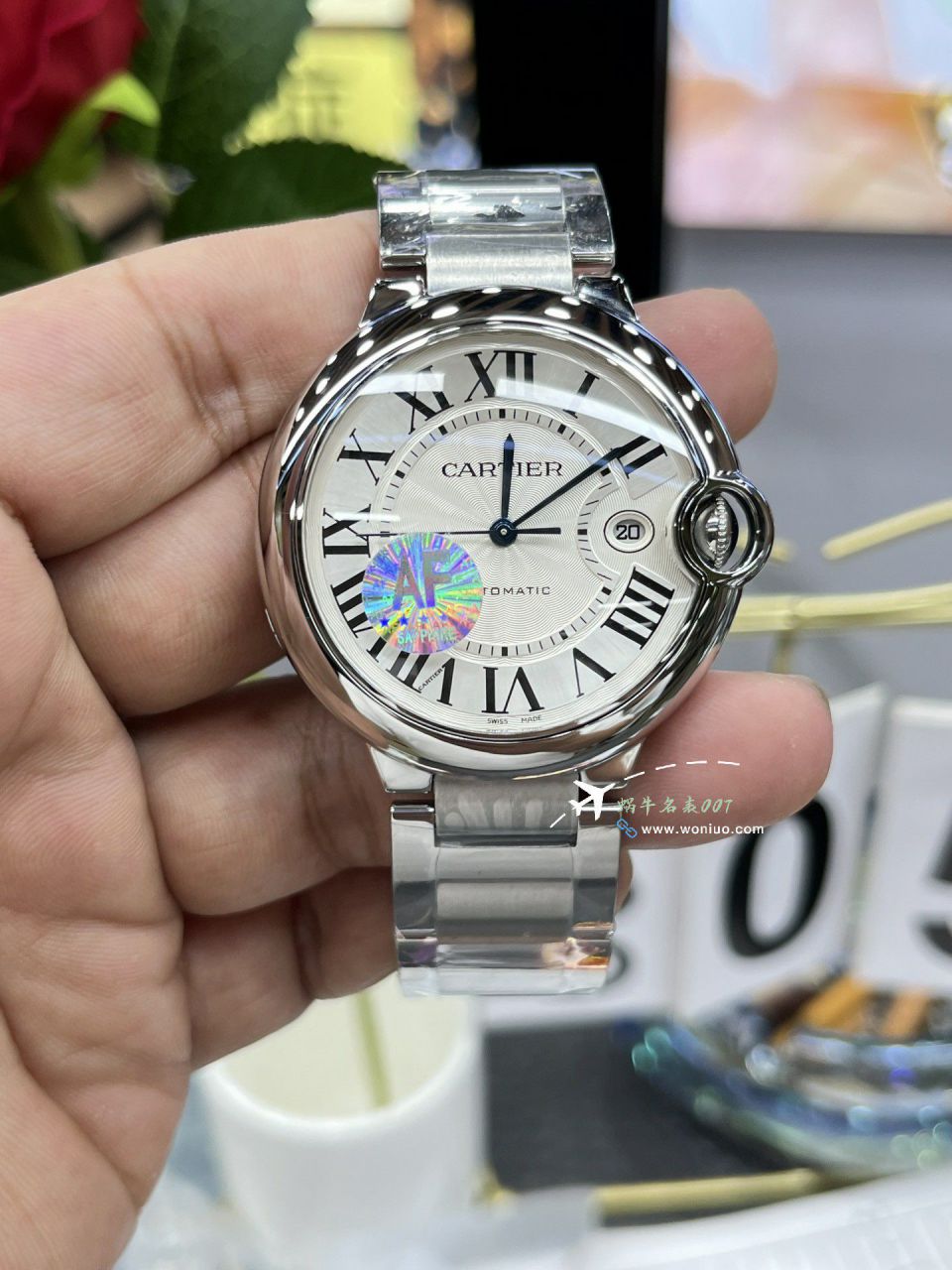 AF Factory Cartier blue balloons men  42 MM series  clone W6920095 watches  / K365