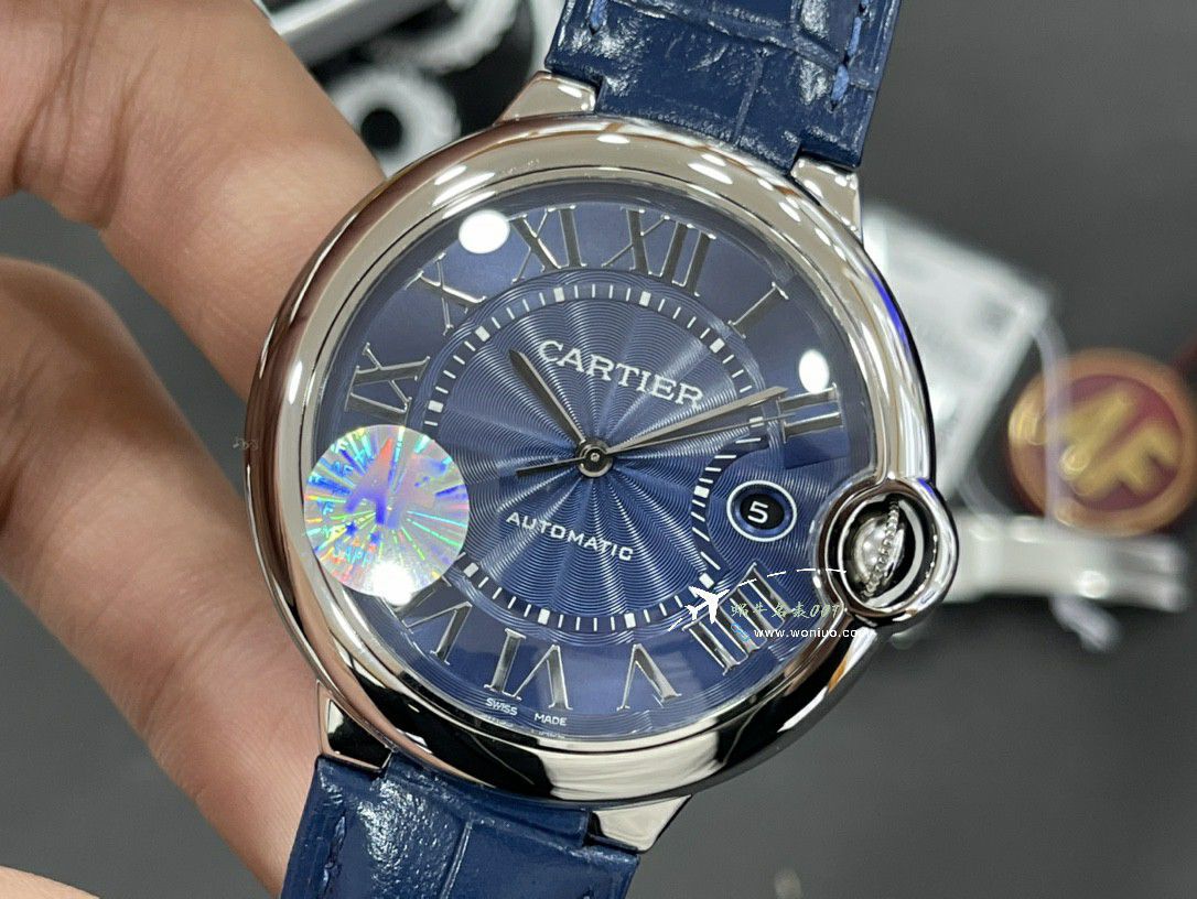 AF Factory Cartier blue balloons men  42 MM series  clone W6920095 watches  / K365