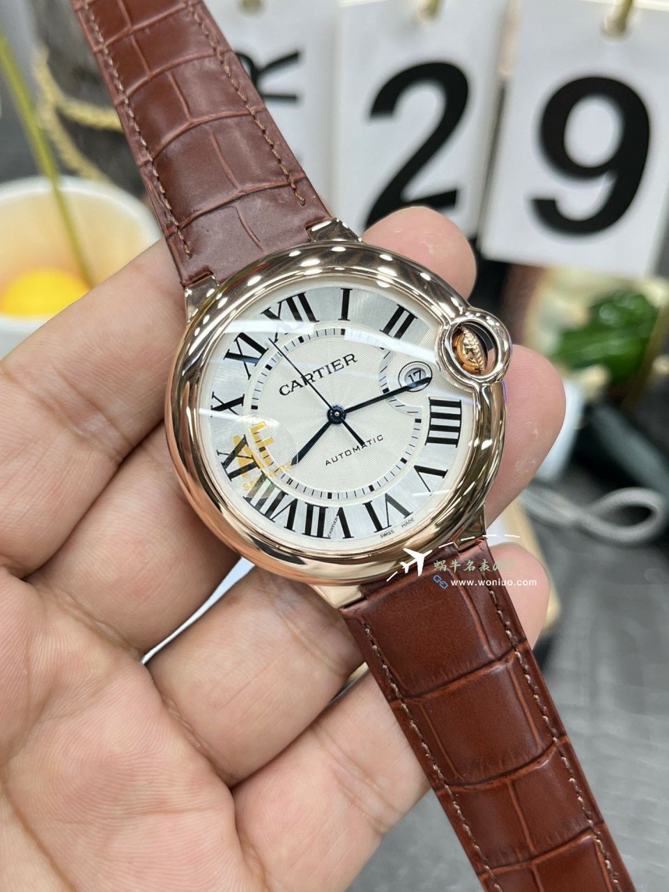 AF Cartier blue balloons men 42mm  super  clone watch WSBB0015 watches  / K362