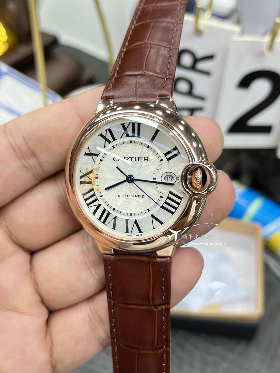 AF Cartier blue balloons men 42mm  super  clone watch WSBB0015 watches  / K362