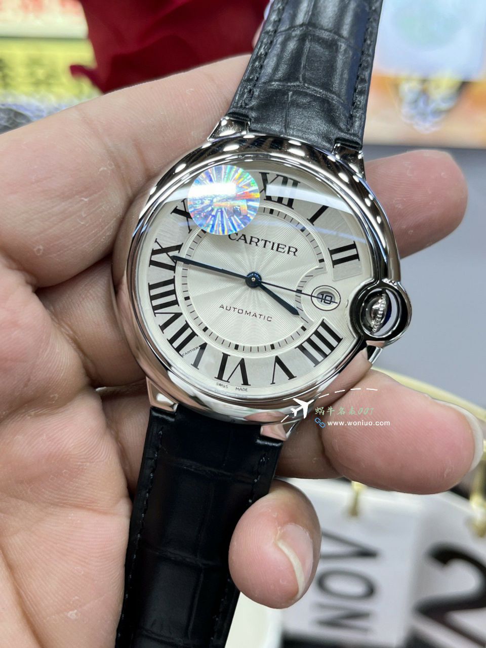 AF Cartier blue balloons men style 42mm clone WE9009Z3 watches  / K363