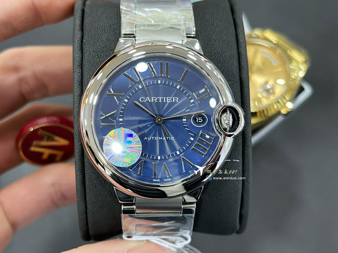 AF Cartier blue balloons men style 42mm clone WE9009Z3 watches  / K363